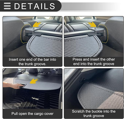 Motoforti Car Retractable Cargo Cover for Honda CRV Rear Trunk Parcel Shelf Luggage Security Shield Shade Tonneau Privacy Screen Cover, Canvas, Gloss Black