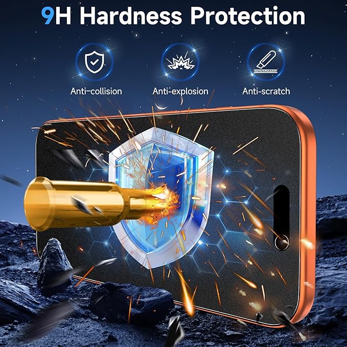 YWXTW 2 Pack Matte Glass Screen Protector for iPhone 17 Pro Max, 26° Anti-Spy iPhone 17 Pro Max Privacy Screen Protector Anti-Glare & Anti-Fingerprint Case Friendly Tempered Glass Film, Bubble Free