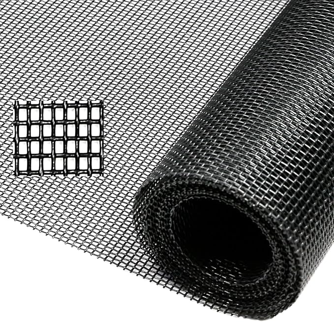 Tooltriz Pet Proof Window Screen Replacement, 39 inch W x 100 inch L, Upgraded Thicken Charcoal Mesh for Sliding Pet Screen Door Repair - Screen Door Protector for Dogs Patio Screen mesh