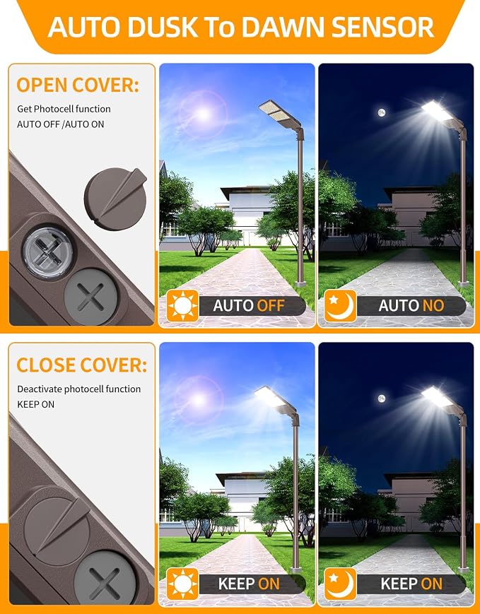 9 Pack LED Parking Lot Light 320W 256W 192W Adjustable UL Listed 5000K LED Street Flood Light with Photocell, IP65 Waterproof Area Lights Slip Fit for Roadway, AC100-277V