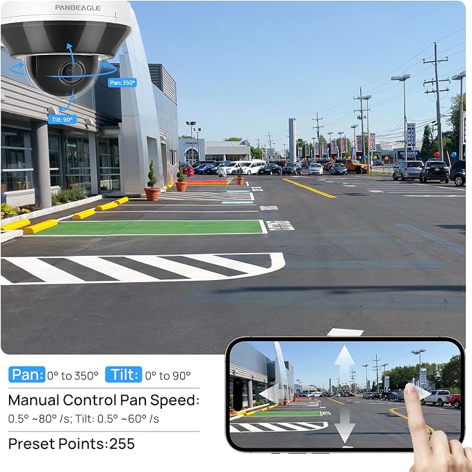 PANOEAGLE 4K 8MP 3X Optical Zoom PTZ Camera Outdoor