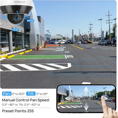 PANOEAGLE 4K 8MP 3X Optical Zoom PTZ Camera Outdoor