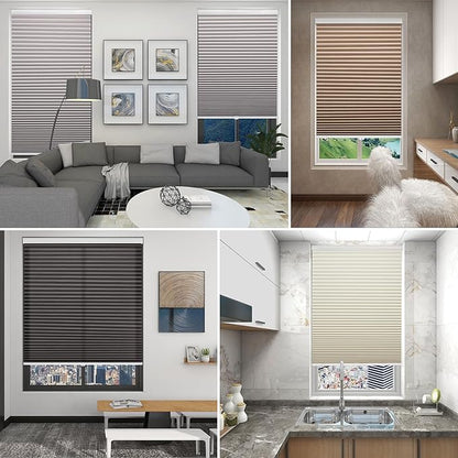 Changshade Cellular Shades Cordless Blinds Custom Size, Honeycomb Indoor Window Blind 1.5 inch Cell Pleated for Home, Office, Bedroom, Nursey, Fabric Sample