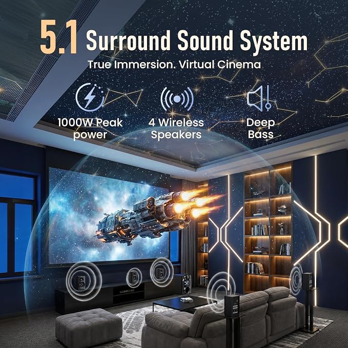 Bobtot Wireless Surround Sound System Home Theater System