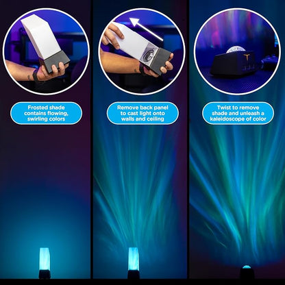 Enbrighten Smart Gaming Light Towers with RGBW Galaxy Projector | Space Nebula Effects, Alexa and Google Compatible, App-Controlled Ambient Lighting, Night Light for Kids Room and Game Room