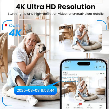 javiscam 2026 Upgraded 4K Spy Camera, Mini Hidden WiFi Camera with Live View, Plug-in Indoor Security Cam, 24/7 Recording, Motion Alerts, Night Vision, Cloud & TF Storage
