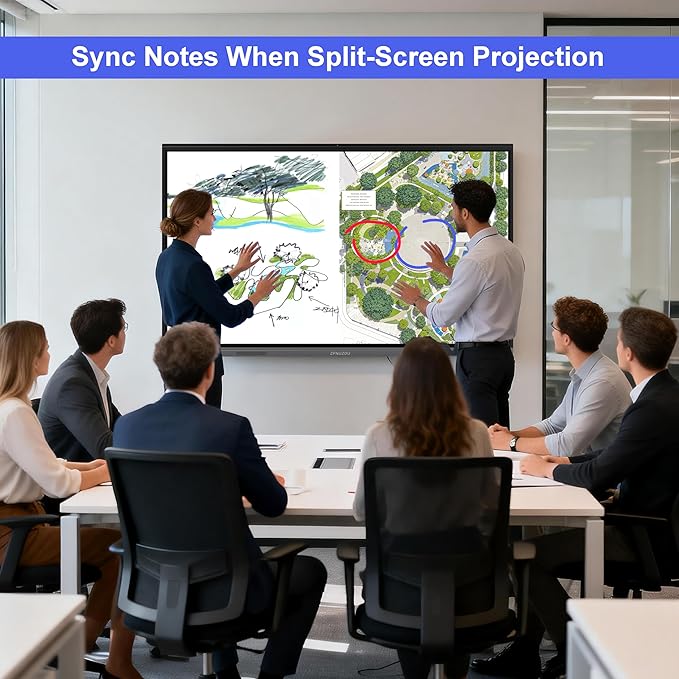 65" 4K Smart Board,Google EDLA Certified with 50MP AI Camera,40-Point Touch Digital Whiteboard,Android 14, 8+128GB,SmartBoard for Classroom Office Home（Wall Mount Included） (65 Inch)