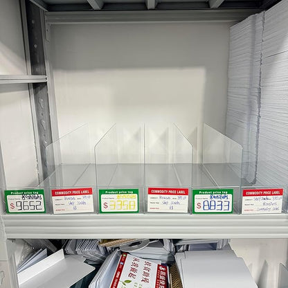 Organizing Essentials Kit - Shelf Dividers, Storage Bin Labels, Index Card Holder, Wire Rack Covers & Shelf Clips with Adjustable Pegs and Label Holders for Pantry, Closet, Office Storage Solutions