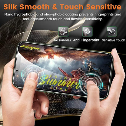 Lesakit 3+3 Pack Privacy Screen Protector for iPhone 13 6.1-Inch with 3 Pack Camera Lens Protector, Anti Spy Tempered Glass Film 9H Hardness Bubble Free Case Friendly