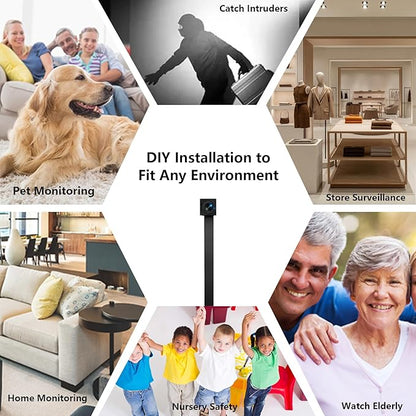 Mini Hidden Camera DIY Module, HD 4K Wireless Cameras, Small WiFi Nanny Cam, Portable Tiny Security Camera for Home Indoor & Outdoor