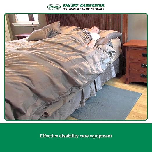 Smart Caregiver Cordless Monitor with Cordless 24in x 48in Gray Floor Mat - Get to Them so They Don't Walk Alone!