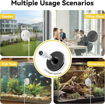 4MP Window Camera, 2.4GHz & 5.8GHz WiFi 6 Indoor Camera with Phone App, Cameras for Home Security with Full Color Night Vision, AI Person & Motion Detection, 24/7 Recording, Compatible with Alexa