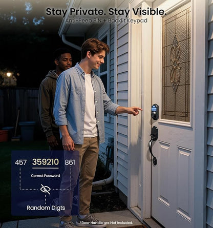 Veise VE001 Keyless Entry Deadbolt, Electronic Keypad Lock, Matte Black