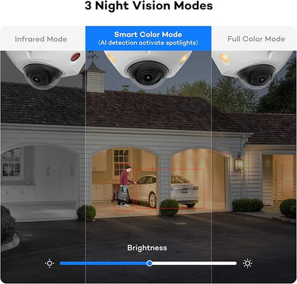 ONWOTE 8 Channel PoE Security Camera System, 2 Way Audio, 8X 5MP IK10 Vandal-Proof IP Cameras, AI Detection, Color Night Vision, Wired CCTV Kit for Home Business, 6MP NVR (No Hard Drive Included)