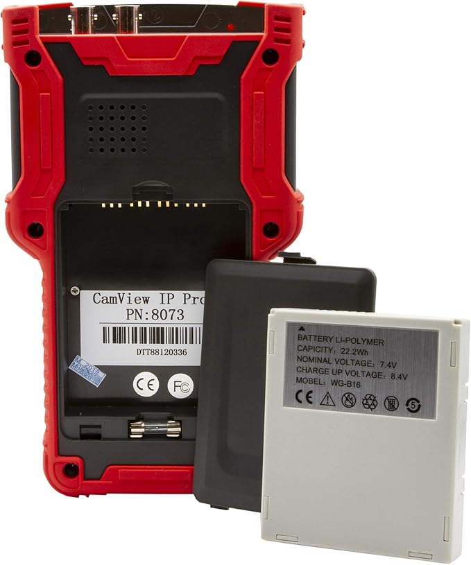 Triplett 8073 CamView IP Pro-D CCTV Camera Tester with Built-in DHCP Server - IP, AHD 2.0, HD-TVI 3.0, HD-CVI 3.0