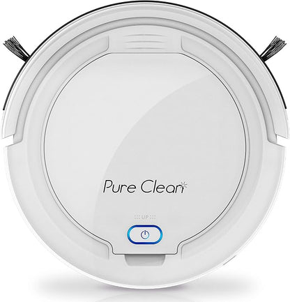 Smart Automatic Robotic Vacuum Cleaner - Slim Rechargeable Electric Automatic Robot Vacuum Cleaner w/, Self Programmed Navigation, Anti-fall Sensors - (Carpet, Hardwood, Linoleum, Tile), White
