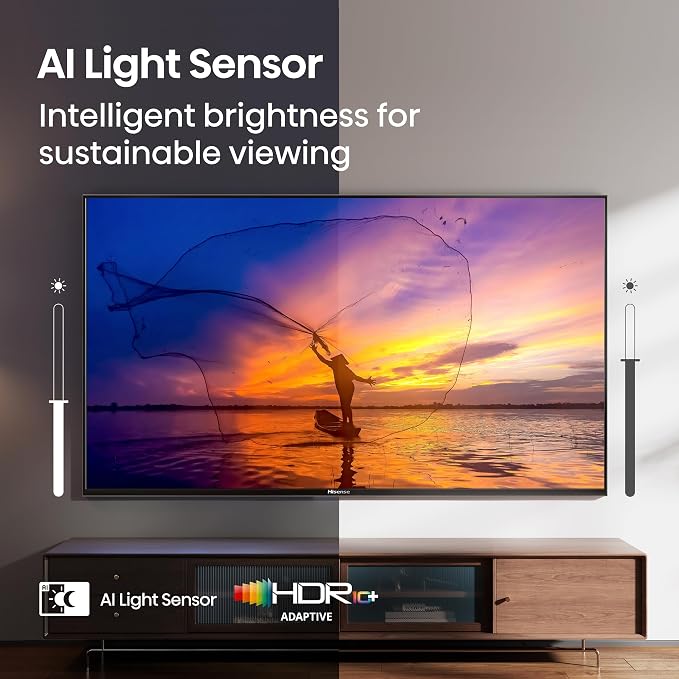 Hisense 43" E6 Cinema Series Hi-QLED 4K UHD Smart Fire TV (43E6QF) - AI Light Sensor, Dolby Vision · Atmos, Voice Remote with Alexa, Motion Rate 120, HDR 10+ Adaptive, Game Mode Plus