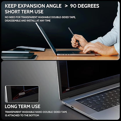 Peslv Magnetic 360° Privacy Screen for Macbook Pro 13 Inch (2016-2022, M1, M2), Removable Matte Anti Glare Blue Light Protector 4 Way Private Security Filter for 13.3" Mac Laptop Computer