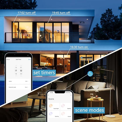 2Pack Dimmable Wi-Fi Smart LED Bulbs with G9 Base,Compatible with Amazon Alexa and Google Assistant-Warm to Cool White(2700K-6000K),Adjustable Brightness From 1%-100% (120V,0.4-4.7W,40LM-450LM）