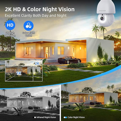 2K Light Bulb Security Camera, 2.4&5Ghz WiFi Light Bulb Camera, Light Socket Security Cam with Motion Detection,Two-Way Talk,24/7 Recording,Compatible with Google Assistant & Alexa (2 Pack)