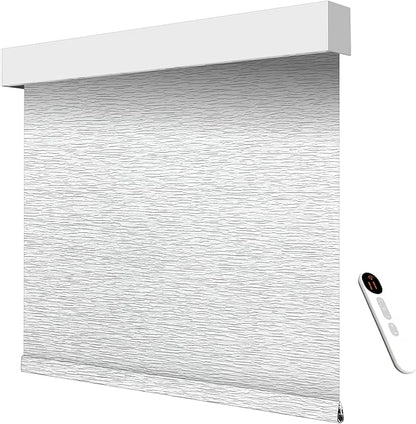 Motorized Light Filtering Roller Shades – Smart Electric Blinds for Living Room, Alexa Google Home Siri, Matter Compatible, Custom Window Shades, Cordless Rechargeable