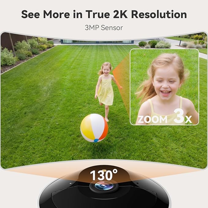 Dzees Magnetic Security Cameras Wireless Outdoor,2K AI Cameras for Home Security, Battery Powered, 1Min Install, 2-Way Audio,IR Color Night Vision, Cloud & SD Card Storage, Outside Indoor Surveillance
