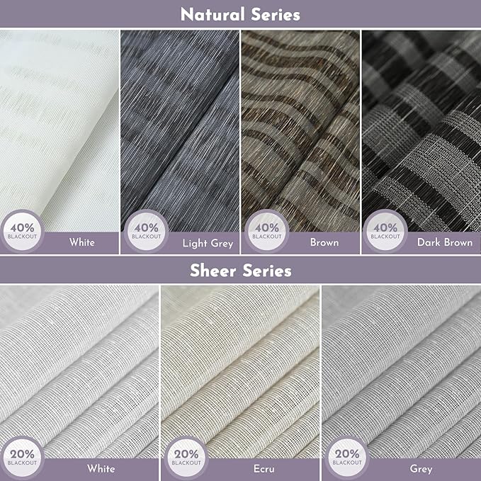 Graywind Roman Shades Light Filtering Roman Window Shades Plain Fold Soft for Doors Bedroom, Custom Size (Fabric Samples)