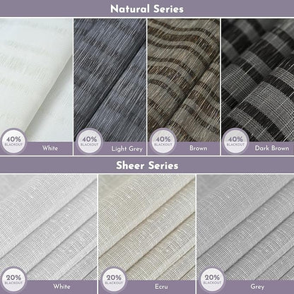 Graywind Roman Shades Light Filtering Roman Window Shades Plain Fold Soft for Doors Bedroom, Custom Size (Fabric Samples)