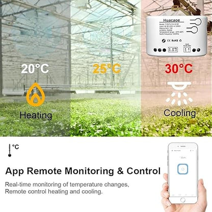 Zigbee 1CH 85-250VIntelligent Temperature Sensor,High Precision Waterproof Probe Sensor,Wireless Intelligent Monitoring,Tuya app Remote Smart Switch(tuya zigbee hub needed)