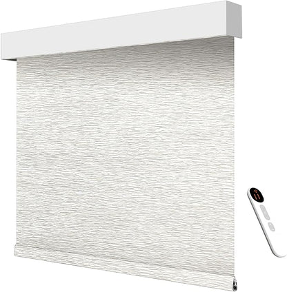 Motorized Blackout Roller Shades with Remote – Smart Blinds for Bedroom, Alexa Google Home Siri, Matter Compatible, Custom Electric Window Shades, Cordless Rechargeable
