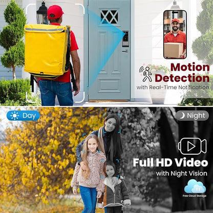 DEVO G1 Keyless Entry Deadbolt Smart Lock with Camera, Doorbell,Fingerprint