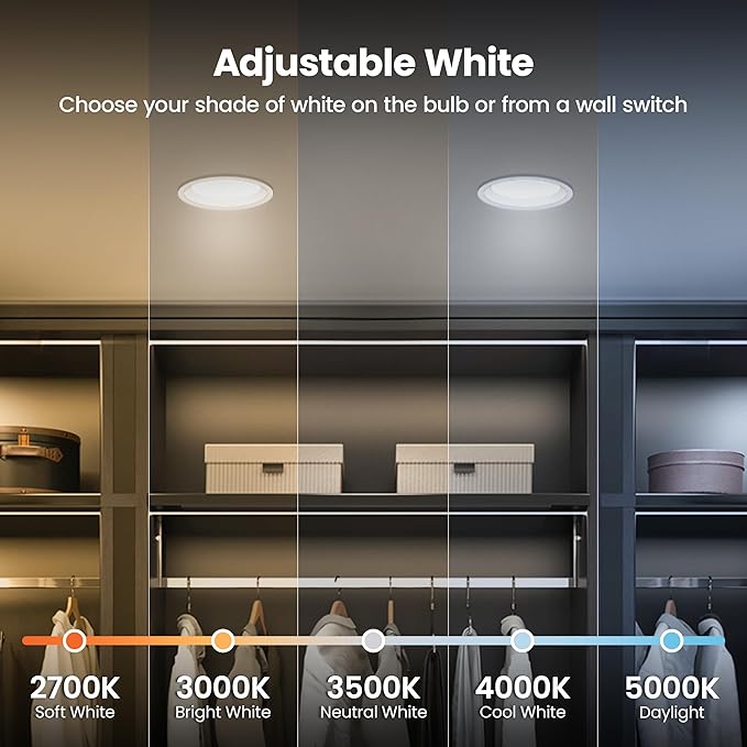 Feit Electric LED PAR30 Short Neck Light Bulb, Dimmable, Adjustable White 2700K-5000K, High CRI, Enhance Series, 25,000-Hour Lifetime, Indoor/Outdoor Use, 75-Watt LED (Short Neck)