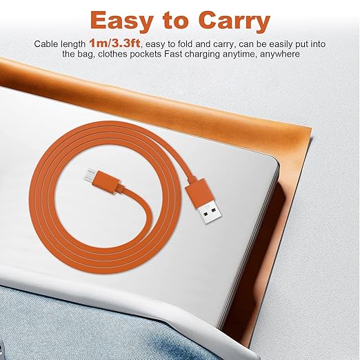 Fast Charger USB Charging Cable Power Cord Wire Compatible with Ring Enabled Video Doorbell (Released in 2020) 2/3/3 Plus/ 4, Peephole Cam, Doorbell Pro, Camera Battery Replacement Charger