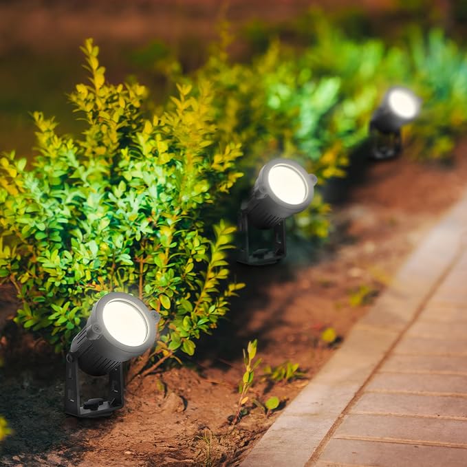 Feit Electric Smart Color Changing & Tunable White Outdoor Spotlights, 250 Lumens, Music Sync, Voice Control Compatible with Alexa & Google Home, Linkable, App Controlled, SPOT/RGBW/AG/2, 2-Pack
