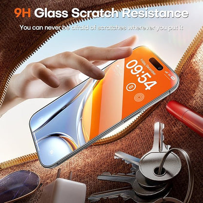 TOCOL for iPhone Air Screen Protector 6.5 inch 9H Hardness Military Grade Shatterproof HD Tempered Glass Full Coverage Easy Installation 2 Pack