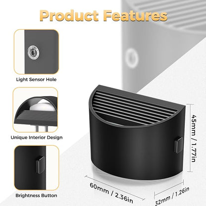 DORESshop Night Light, Night Lights Plug into Wall, Adjustable, 3CCT | Plug in Night Light with 3 Color Temperatures, Dusk to Dawn Sensor, Nightlights for Adults, Bedroom, Bathroom, 4 packs