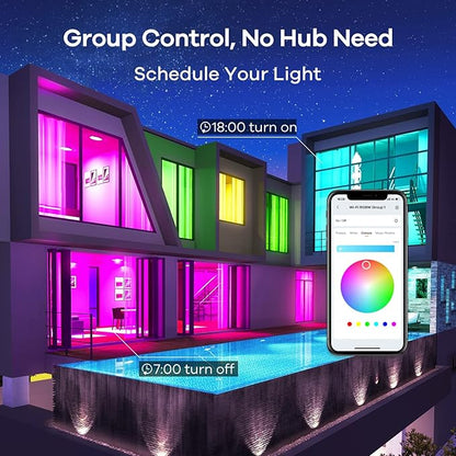 Linkind Smart Light Bulbs 1pk, Color Changing Light Bulbs Work with Alexa & Google Home, WiFi Smart Bulb 800LM Dimmable, 9W equivalent 60W Alexa LED Bulb A19 E26, Preset Scenes, 2.4Ghz WiFi Only