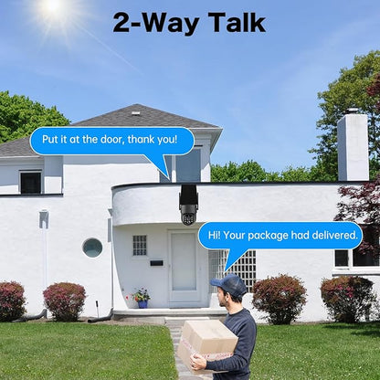 Solar Security Cameras Wireless Outdoor, 2K 4MP Security Cameras Battery Powered PTZ WiFi Camera, Color Night Vision, 2-Way Talk, PIR Motion Detection for Home Security (Black 4 Pack)