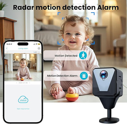 Funstorm 2K No WiFi Cellular Security Camera with SIM Card, Wireless Outdoor Camera, Live View, Motion Detection Alerts, Night Vision, Mini Camera for Car, Truck, RV, Jobsite & Vacant House