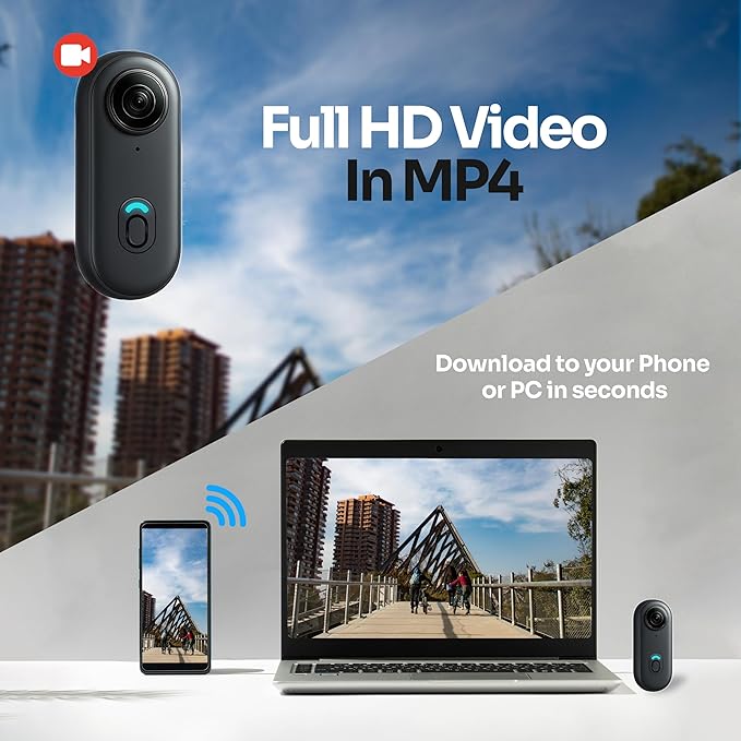 TIROL SUPPLIES 1080 FHD Mini POV Body Camera with Magnetic Lanyard, MP4 Recording, App Viewing, USB Rechargeable – Compact Portable Mount Anywhere for Cycling, Hiking, Work and Everyday Use. 128GB