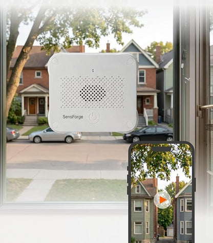 SensForge Wireless Window Camera Anti-Glare, Dual-Band 2.4GHz & 5GHz Wi-Fi Security Camera for Home, Free Smart Human, Vehicle & Animal Detection, 2-Day Cloud Available, Two-Way Talk, Easy No-Drill
