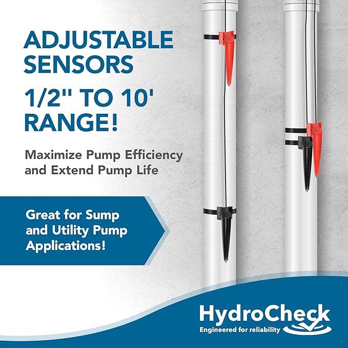 HC6000v2 Sump Pump Float Switch: Hi-Lo Dual Sensors with Built-in Alarms | Energy-Saving, Maintenance-Free Solution to Prevent Flooding in Basements & Pools | USA-Made Reliability