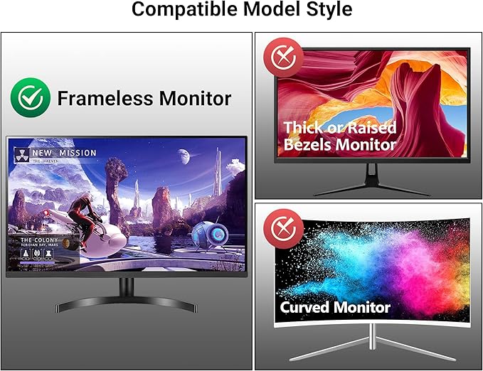 FILMEXT 2 Pack 23.8 inch Computer Privacy Screen Filter, Removable Computer Privacy Shield 23.8" for 16:9 All-in-One Desktop/Frameless PC,Computer Bubble Free Anti-Spy Blue Light Filter