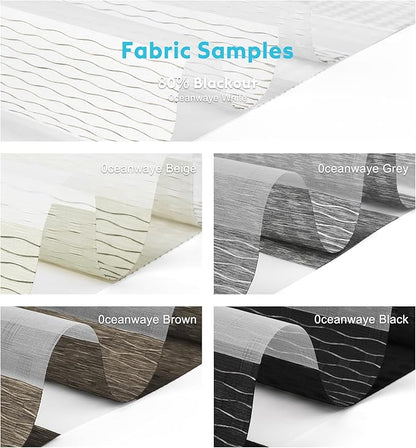 Motorized Zebra Blinds with Remote Fabric Sample