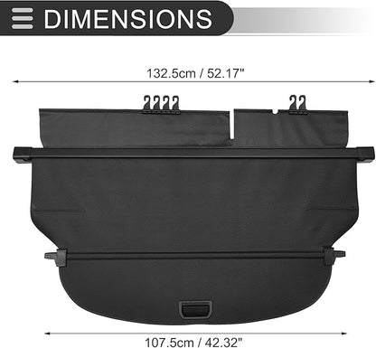 Motoforti Car Retractable Cargo Cover for Honda CRV 2017-2022 Rear Trunk Parcel Shelf Luggage Security Shield Shade, Canvas, Black Carbon Fiber Pattern