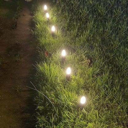 25 Pack C7 Warm White LED Replacement Bulbs – Dimmable White LED Lights Bulbs Decoration, 0.72W Indoor Outdoor Christmas Waterproof Bulbs, Warm Night Light, E12 Candelabra Base, IP:65