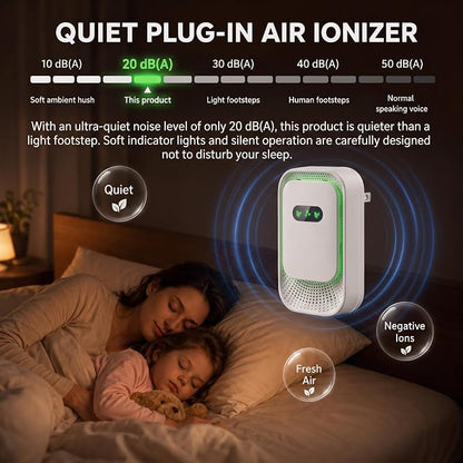 6 Pack Plug in Air Purifier,Quiet Air Ionizers for Home and Pet Odors