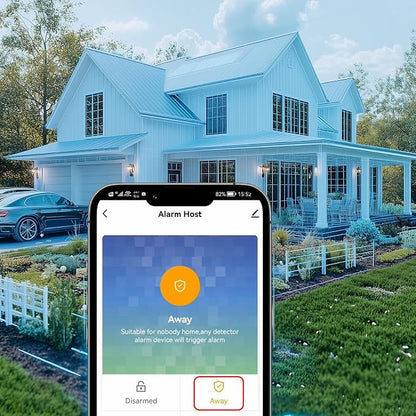 PGST Home Security System, Alarm System for Home Security, Phone Alert, Alarm Siren, Door/Window Sensors, Remotes, Compatible with Alexa, No Monthly Fee,for House Apartment Office
