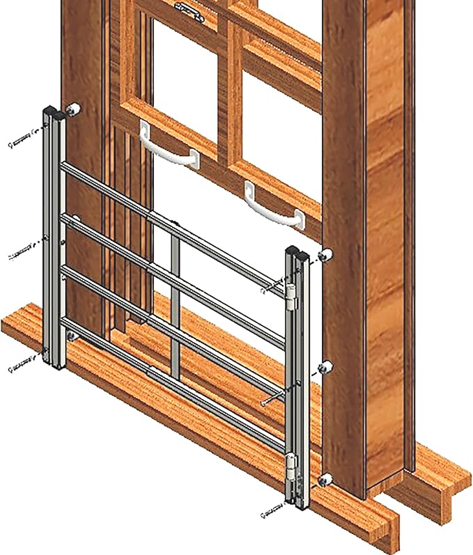 Segal S 4764 Fixed Window Guard – Adjustable Child Safety Window Guard Prevents Accidental Falls, Tamper Resistant Screws Included, Non-Egress, White, 23-1/2 to 38 In. W x 21-1/4 In. H (Single Pack)