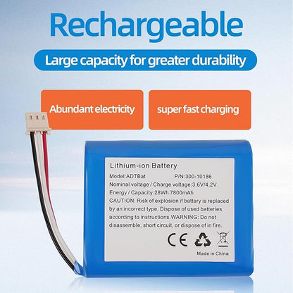 ADT Battery Replacement,3.6V/4.2V Lithium-ion Battery Replacement for ADT Panel P/N 300-10186, Compatible with ADT5AIO-1/2/3, ADT7AIO-1.